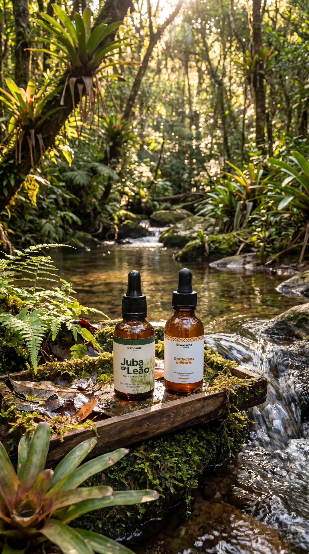 Kit Essencial Kodama — Juba de Leão e Cordyceps juntos